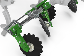 Optionale hydraulische Verstellung der Randscheibe